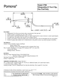 Thumbnail of document Data Sheet - 3780 Minigrabber Test Clip One End Only